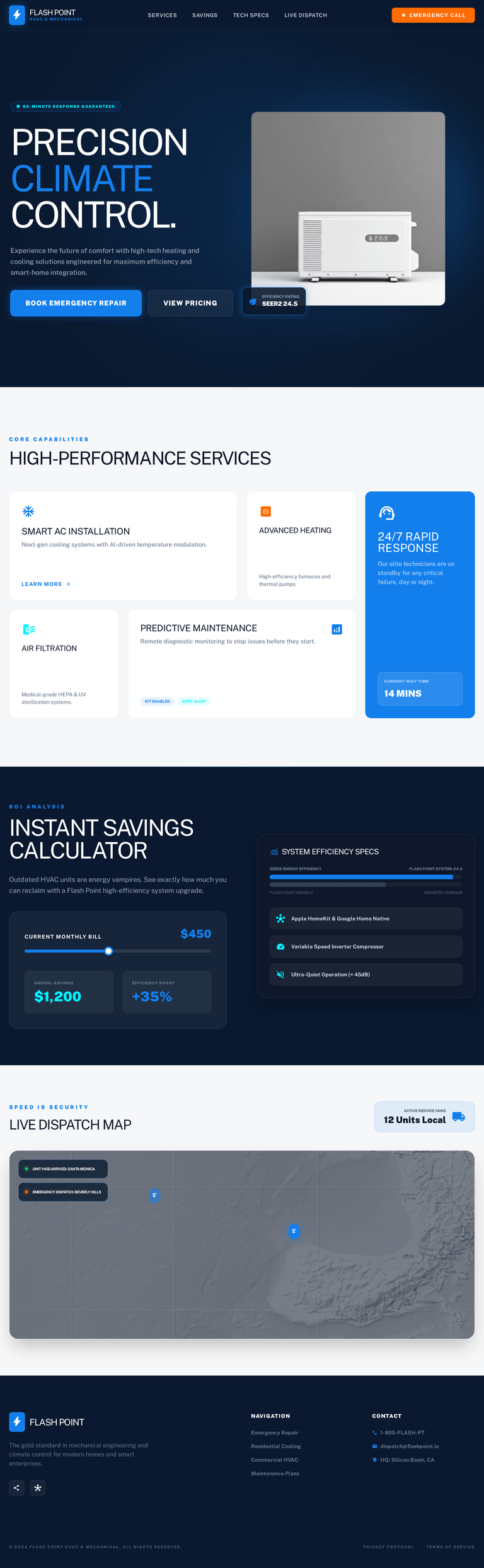 Flashpoint tradie website design example in Australia