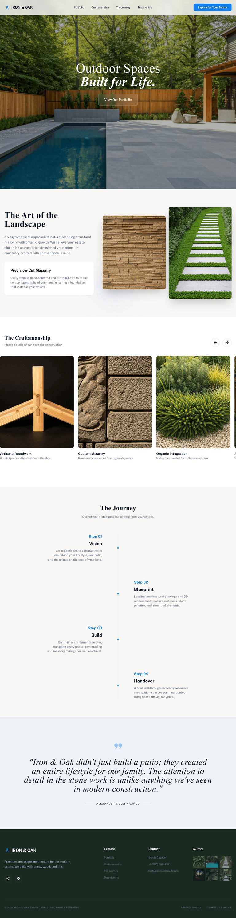 IronOak trade business website example in Australia